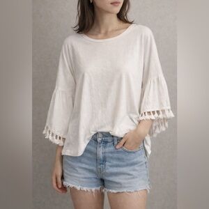 Lord & Taylor Bell Sleeve Tee Shirt